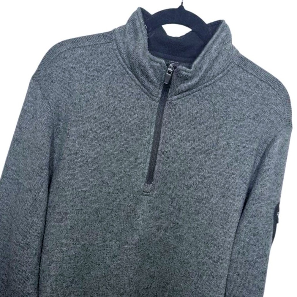 Charles River Apparel Men's Gray 1/4 Zip Pullover Sweater Fleece Size Large